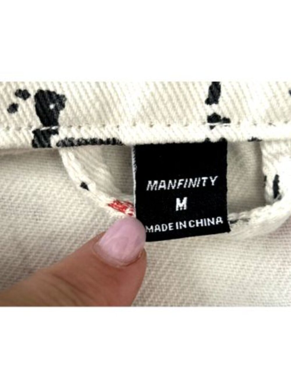 Manfinity Graffiti Jacket Mens Sz M Metal Buttons 100% Cotton Streetwear - Picture 7 of 8
